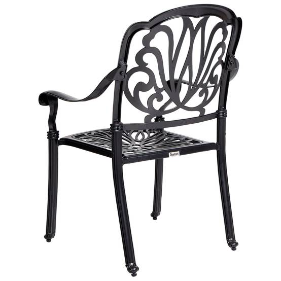 Chaise de jardin Aluminium Noir ANCONA - Beliani - Image 6