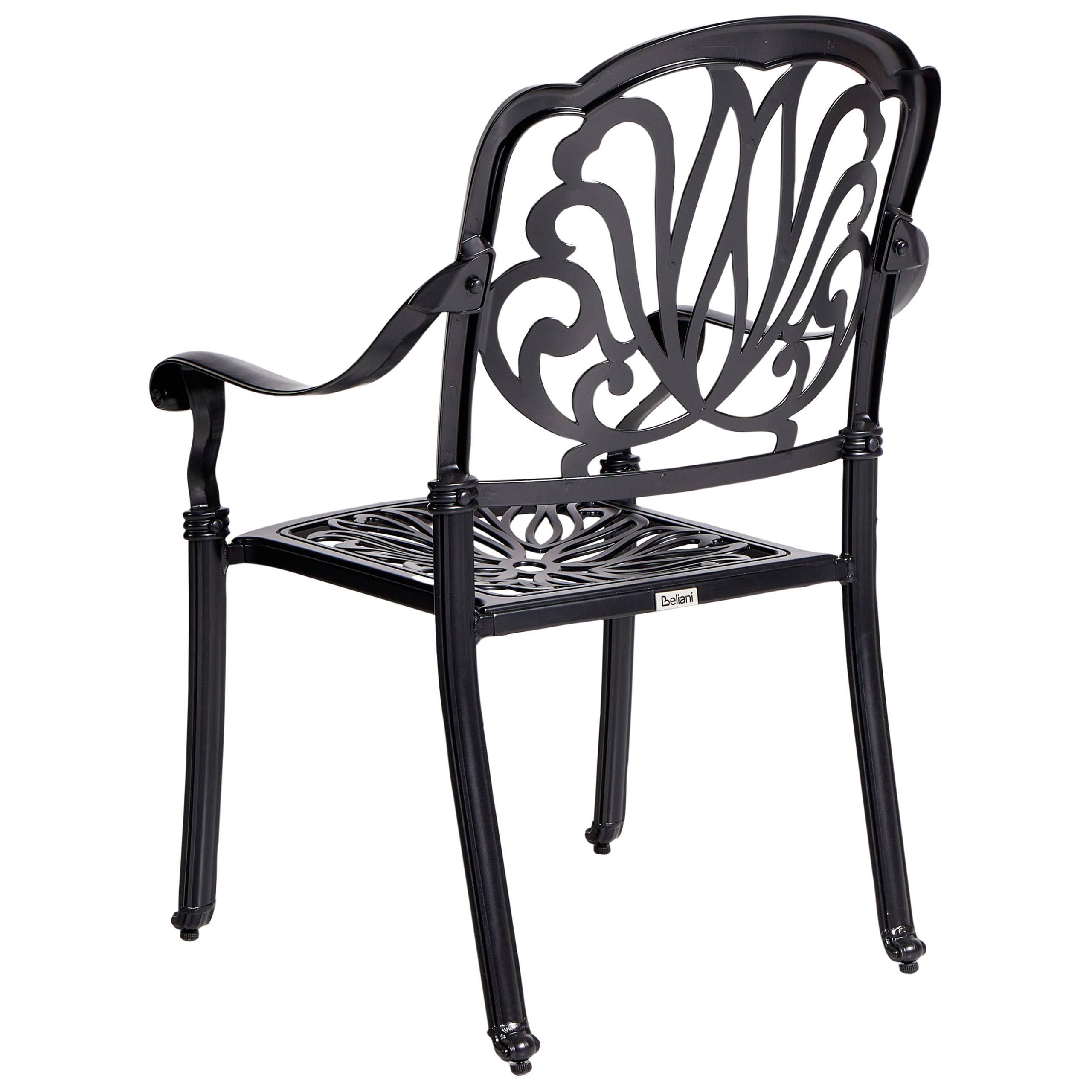 Chaise de jardin Aluminium Noir ANCONA - Beliani - Image 6