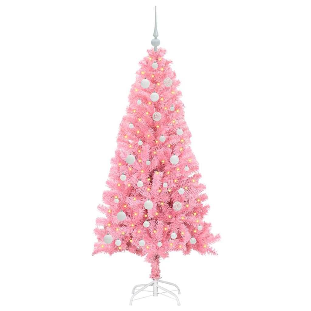 Vidaxl - Sapin de Noël Rose 150 cm PVC vidaXL 3396419 - Image 4