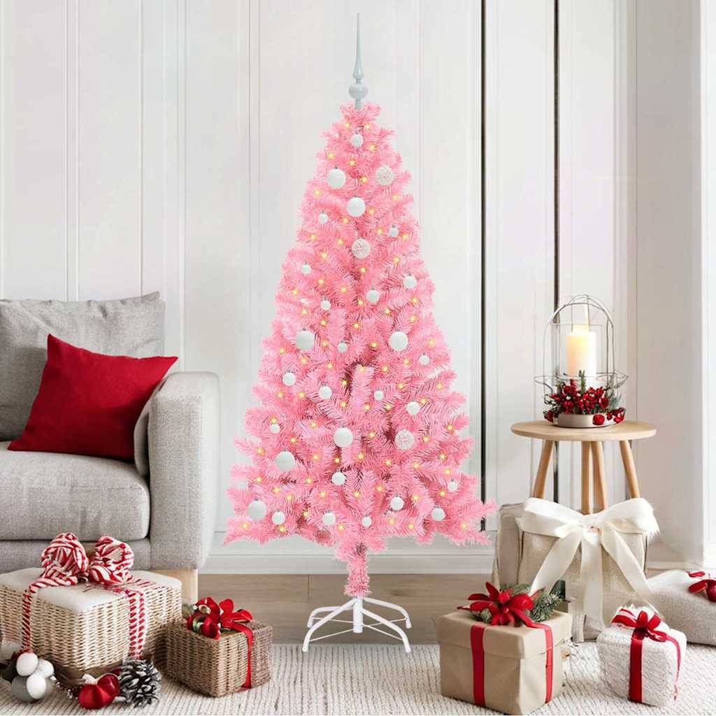 Vidaxl - Sapin de Noël Rose 150 cm PVC vidaXL 3396419 - Image 1
