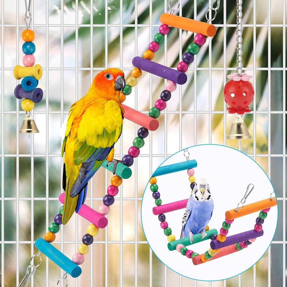 Jeux pour oiseaux - Avec fonctions de balance, hamac, escalade et chewing - Image 5