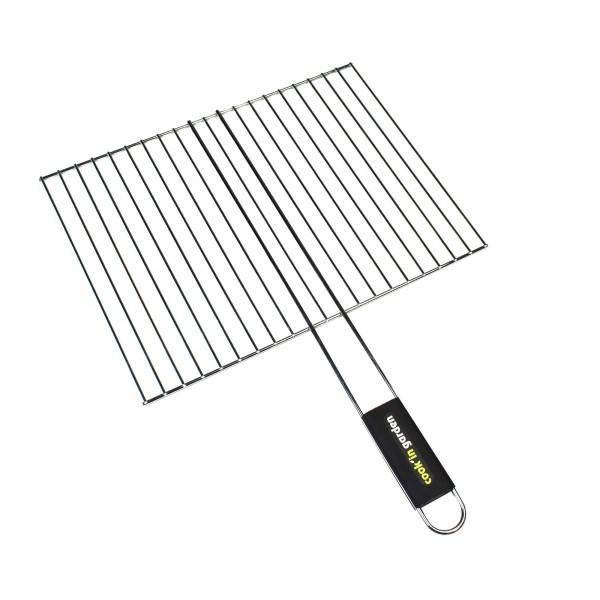 Cook in Garden - Grille de barbecue au charbon en acier chromé 40 × 30 cm avec manche soft touch Cook’in Garden - Image 1