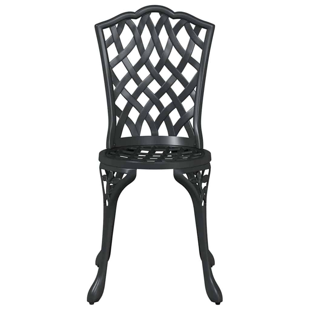 Vidaxl - Ensemble bistro de jardin 3 pcs-Salons de jardin Noir Aluminium 558780 - Image 7