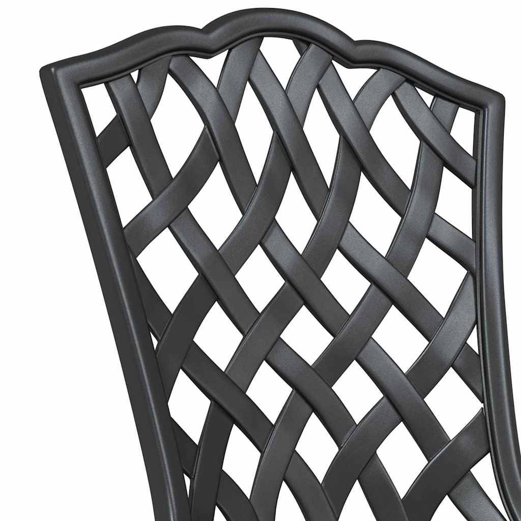 Vidaxl - Ensemble bistro de jardin 3 pcs-Salons de jardin Noir Aluminium 558780 - Image 9