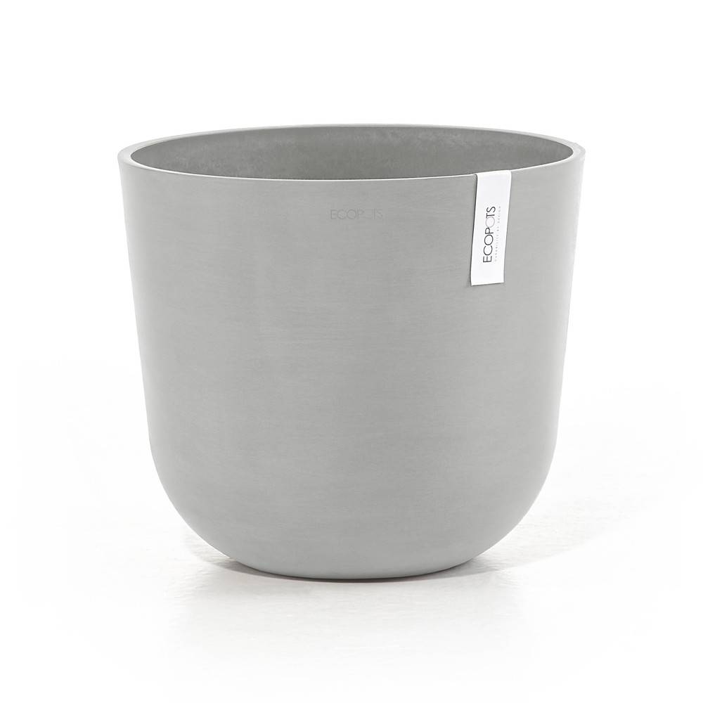 Ecopots - Pot Rond Oslo 35 Blanc Gris - Ø 35 x H. 30,5 cm - 21,7 L ECOPOTS - Image 1