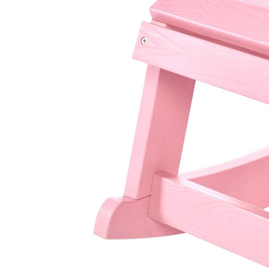 Chaise à bascule pour enfants Bois synthétique Rose pastel ADIRONDACK - Beliani - Image 6