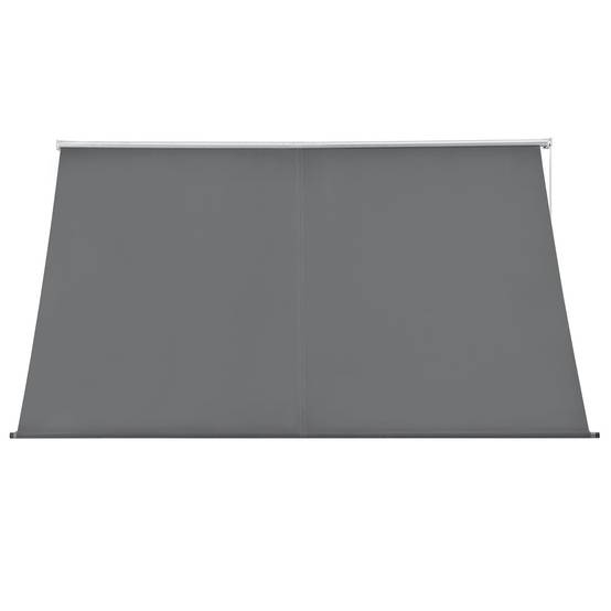 Brise-soleil pare-soleil auvent pour fixer au mur rétractable armature en acier 200 x 120 cm gris - Image 3