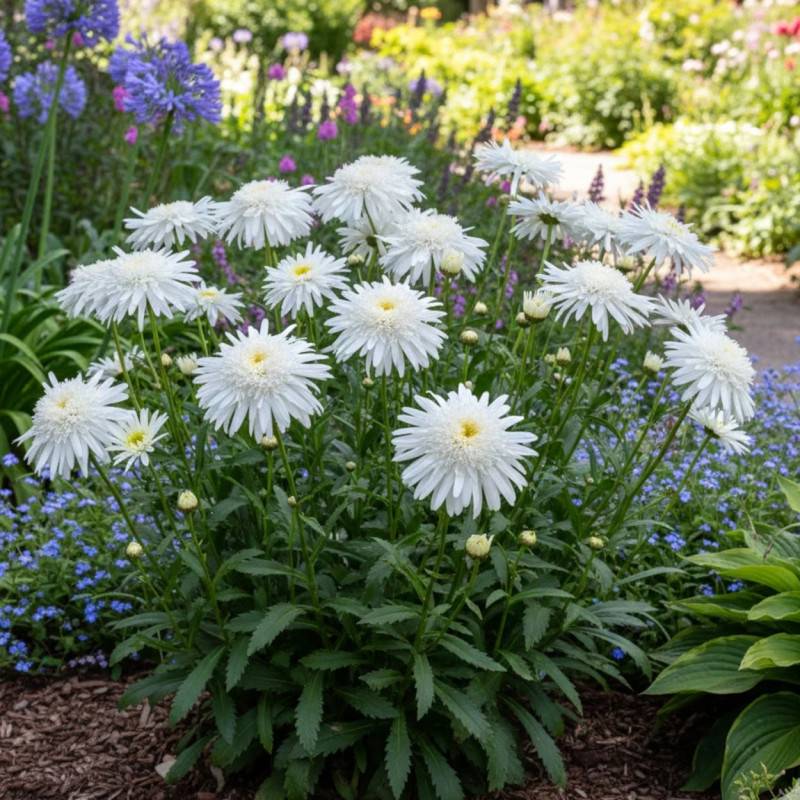 Marguerite d'été Wirral Supreme à fleurs Blanche/ - feuillage Caduc - Godet - 5/20 cm - Image 1