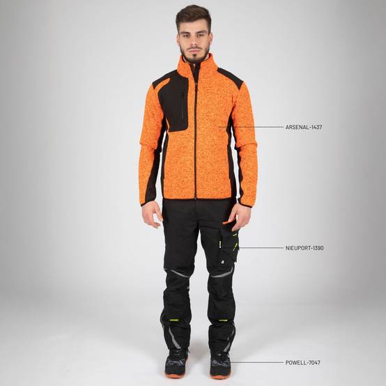 Nineworths - ARSENAL - GILET DE TRAVAIL - 1437 | Orange - Image 2
