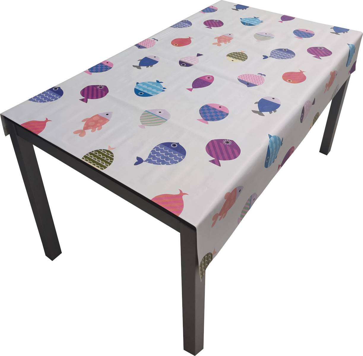 Nappe Composition PVC Base Polyester Anti-taches Poisson Taille 140X200 CM - Image 1