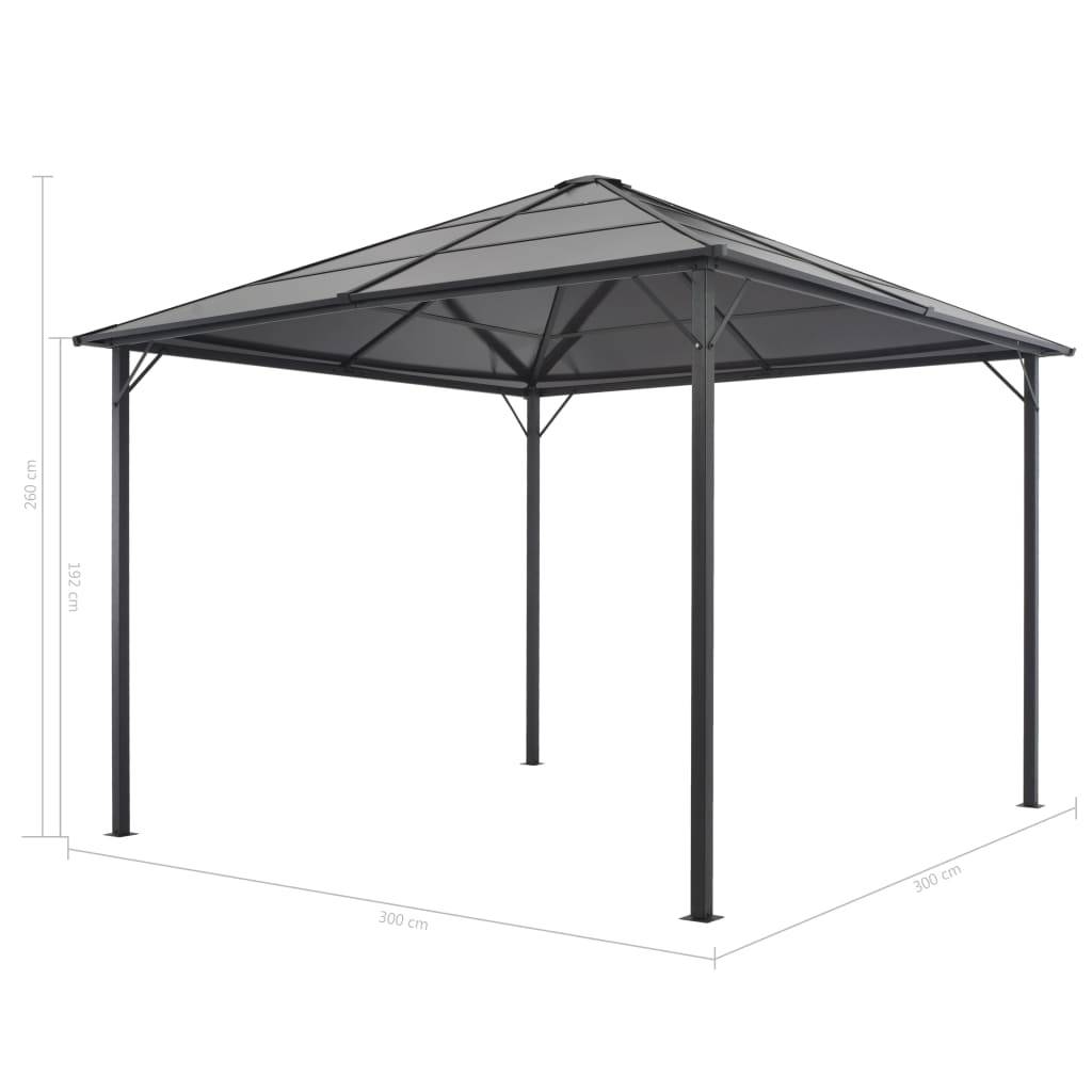 Pergola Moderne Aluminium Toit Rigide en Polycarbonate pour Jardin Anthracite 3x3 m – ComfortXL Outdoor Living - Image 5