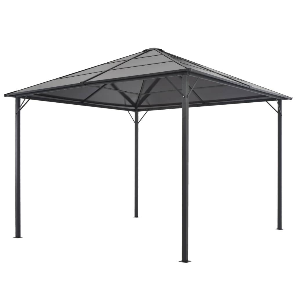 Pergola Moderne Aluminium Toit Rigide en Polycarbonate pour Jardin Anthracite 3x3 m – ComfortXL Outdoor Living - Image 1