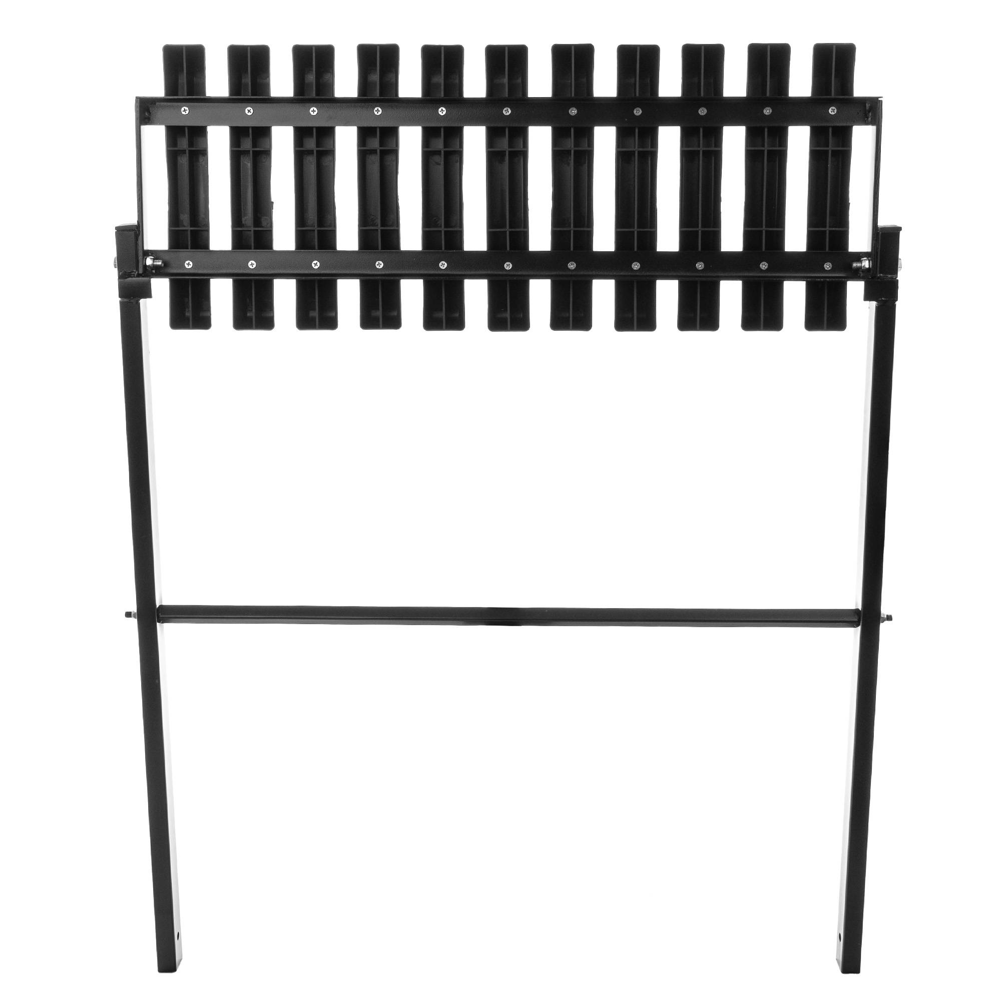 Banc de Jardin Pliable 77x72,5cm Noir - Résistant et Élégant - Image 7