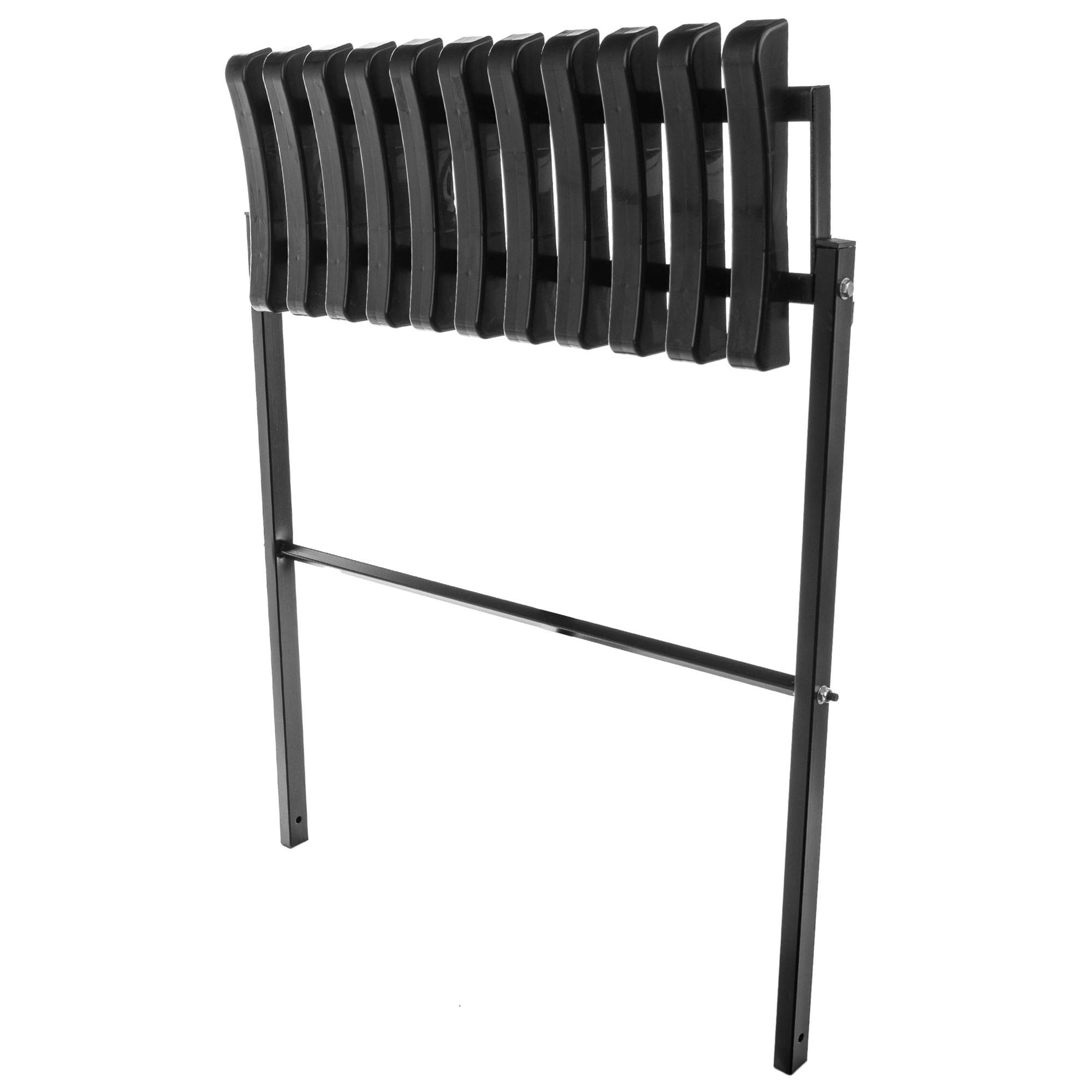 Banc de Jardin Pliable 77x72,5cm Noir - Résistant et Élégant - Image 6