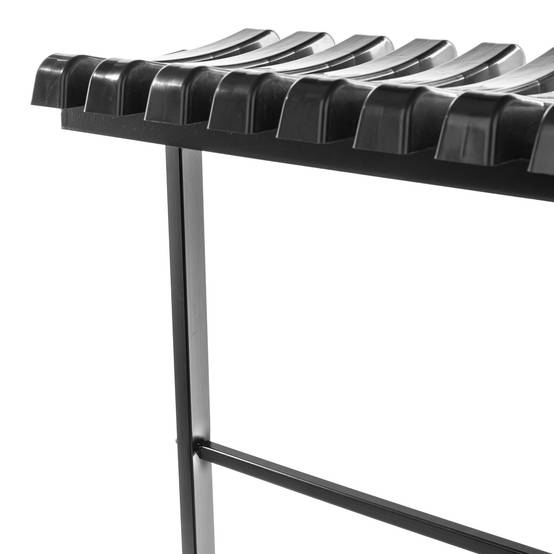 Banc de Jardin Pliable 77x72,5cm Noir - Résistant et Élégant - Image 4