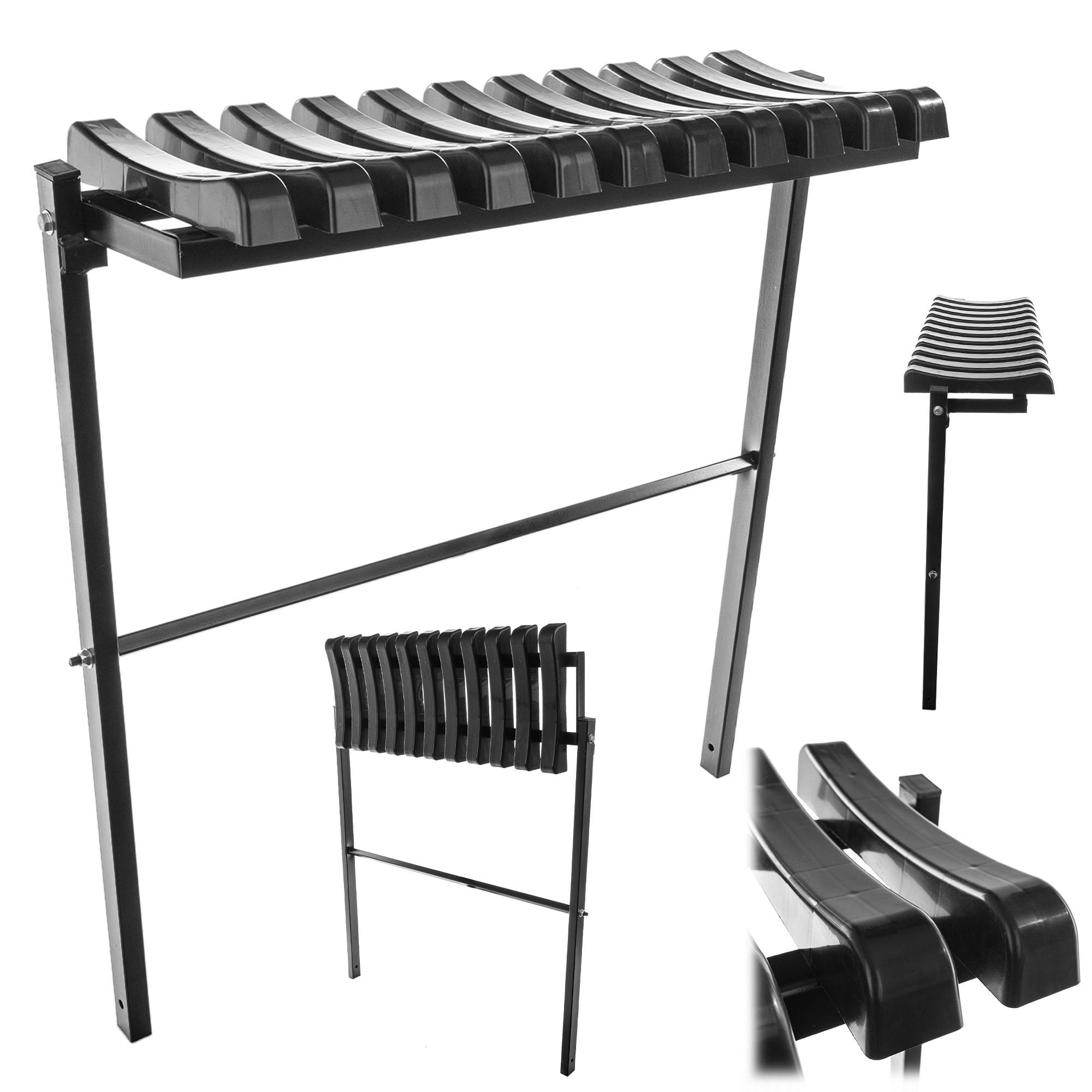 Banc de Jardin Pliable 77x72,5cm Noir - Résistant et Élégant - Image 1