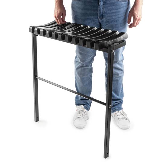 Banc de Jardin Pliable 77x72,5cm Noir - Résistant et Élégant - Image 3