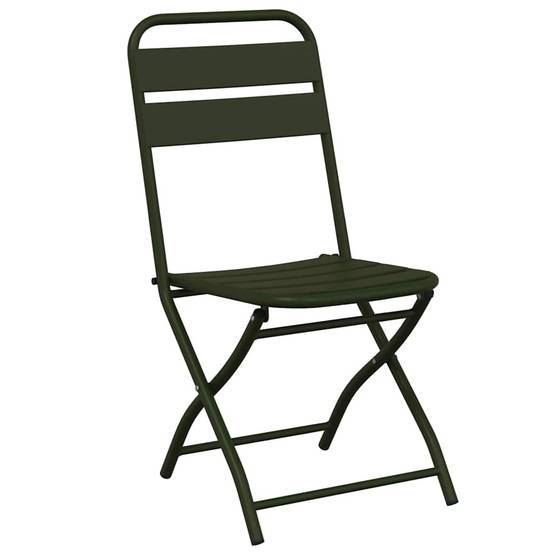 Lot de 2 Chaise de jardin | Chaise d'extérieur pliante Vert 42 x 52 x 82 cm - Image 4