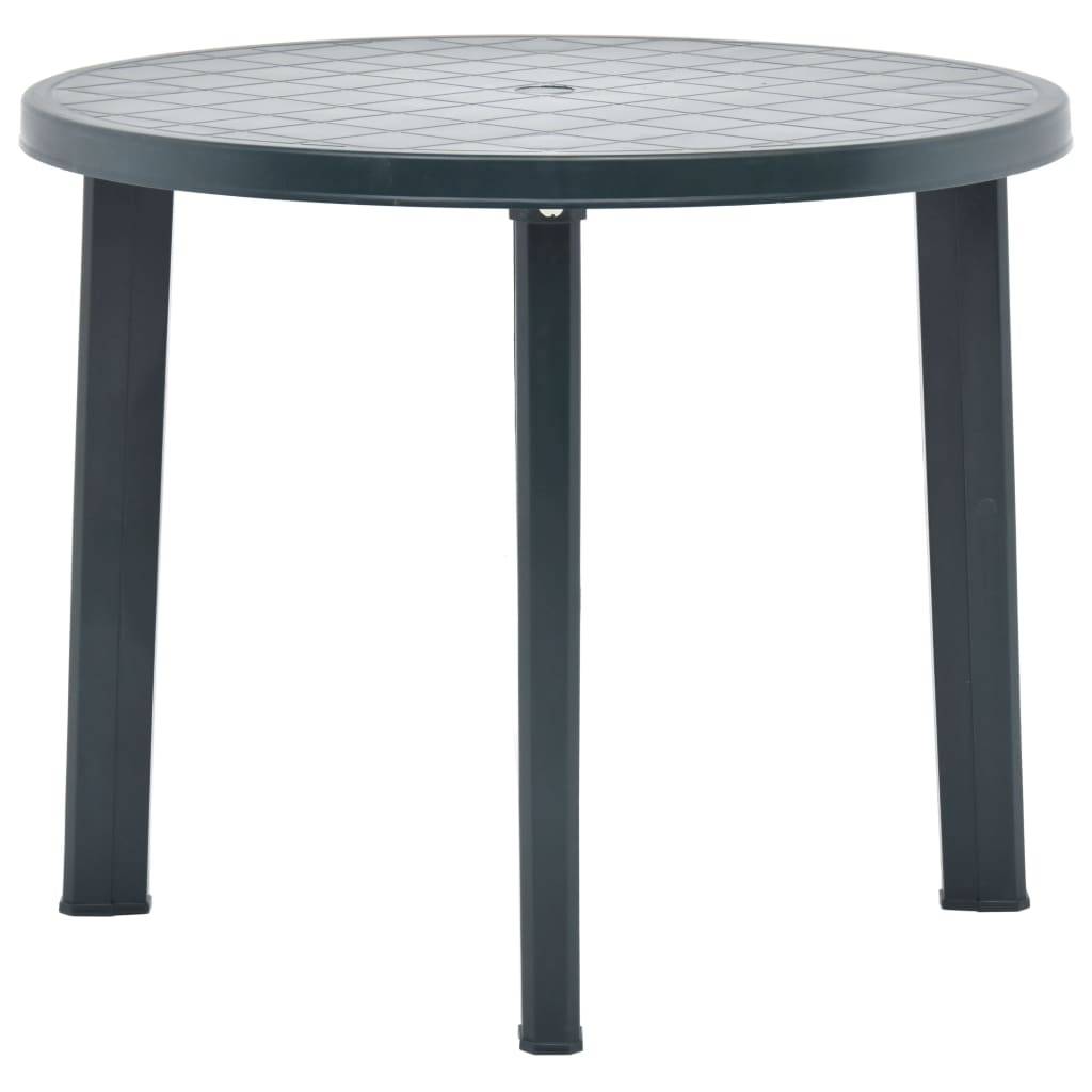PANGIVO - Table de jardin plastique vert Ø89 cm - PANGIVO