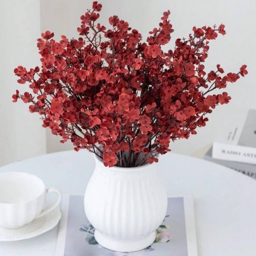 Lot de 10 Fleurs Artificielles Gypsophile d'Automne - Décoration Polyvalente pour Toutes Occasions - Lytech - Image 5
