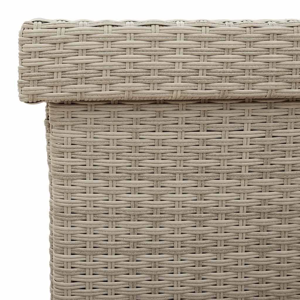 Vidaxl - Boîte de rangement de jardin et roues gris clair résine tressée vidaXL 4103835 - Image 6