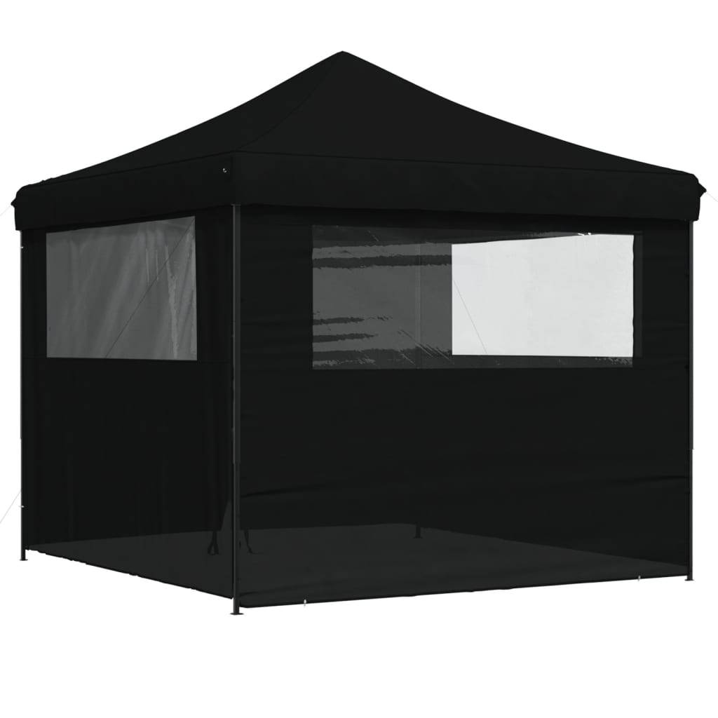 Vidaxl - Tente de réception pliable escamotable 4 parois latérales noir vidaXL 4004934 - Image 5