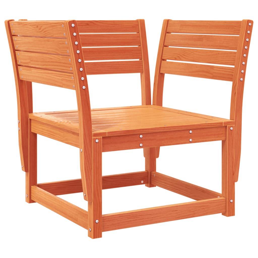 ComfortXL - Fauteuil Relax de Jardin en Pin Massif Teinté Cire Marron et Coussins Crème pour Coin Lecture Extérieur Cosy – ComfortXL Outdoor Living - Image 4