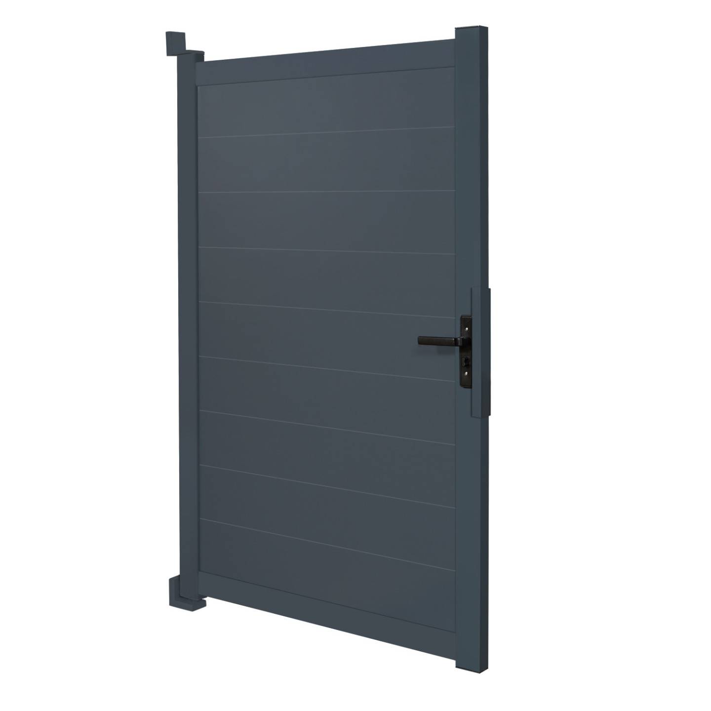 Portillon 100x160 cm en aluminium gris anthracite - Image 2