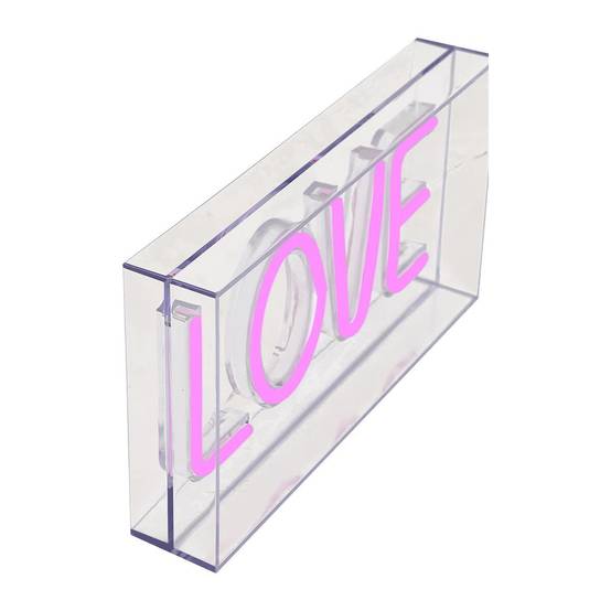Lampe Néon LED à Poser "Love" 23cm Rose - Image 2