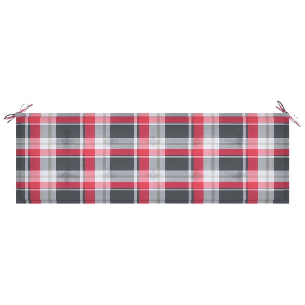 Banc de jardin meuble de patio d'extérieur terrasse empilable et coussin 159 cm bois de teck massif - Image 5