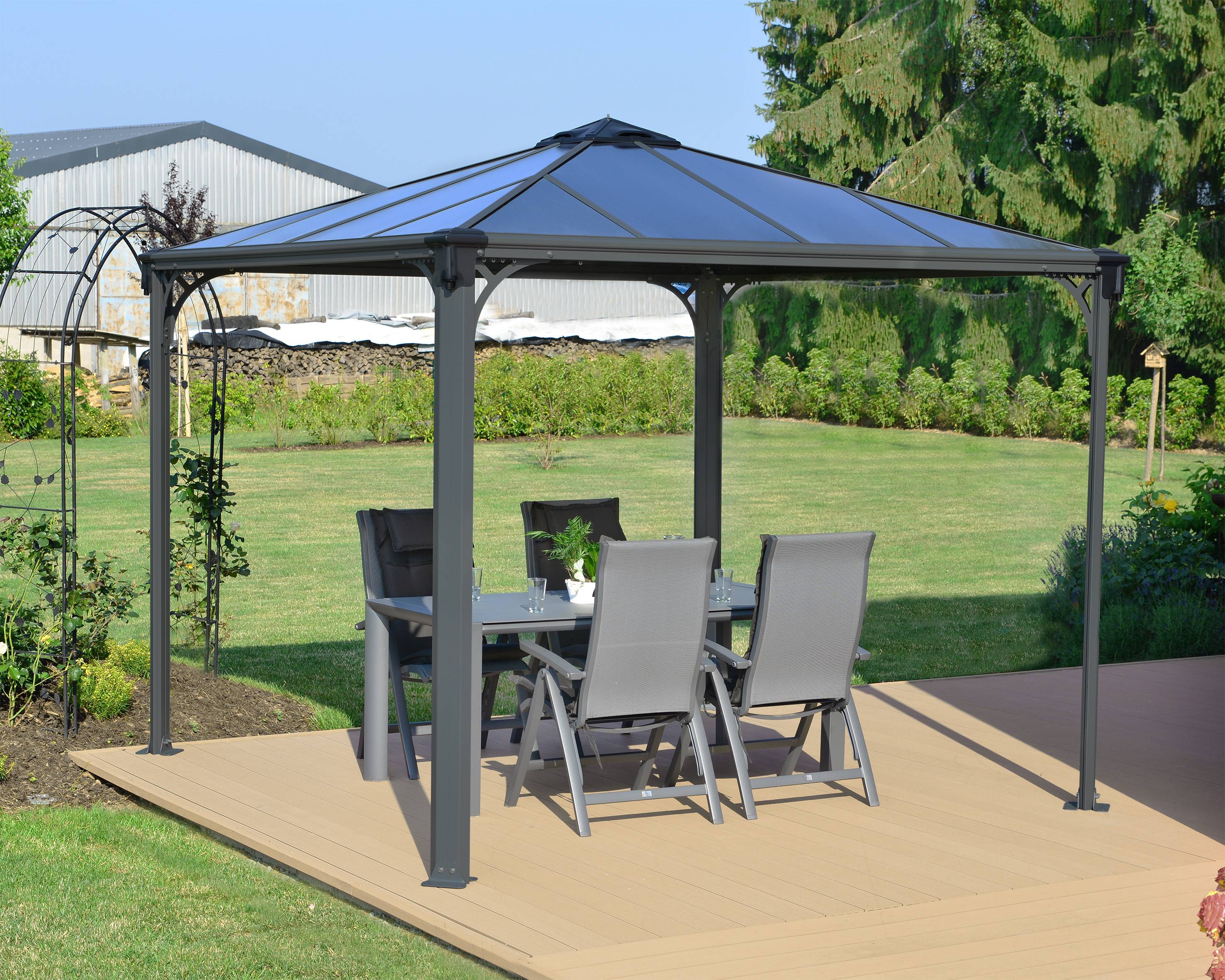 Canopia by Palram - Canopia Tonnelle de jardin Palermo 3X3 Grise - Image 3