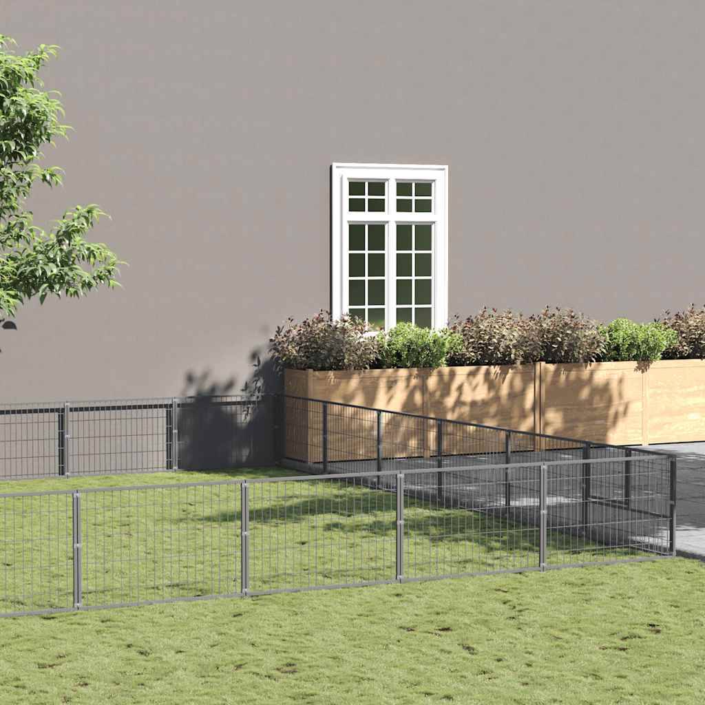 Vidaxl - Chenil Argenté 60 m² Acier vidaXL 3082178 - Image 1