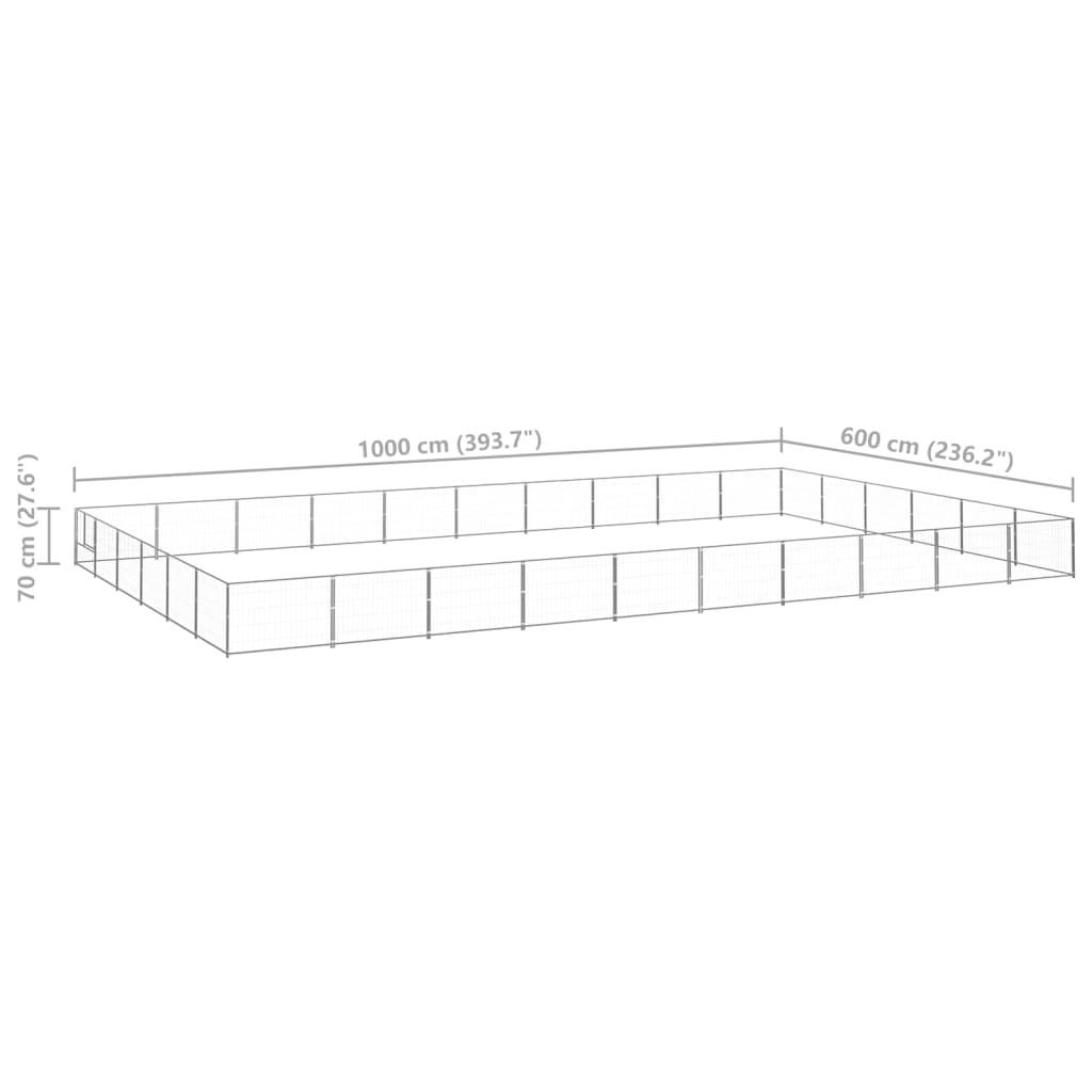 Vidaxl - Chenil Argenté 60 m² Acier vidaXL 3082178 - Image 3