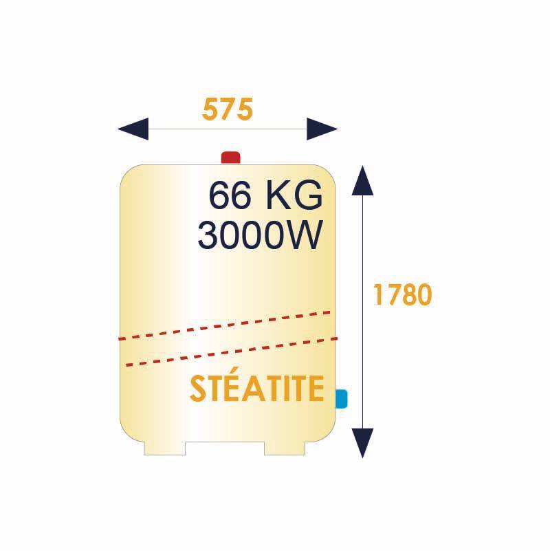 Chauffe-eau stéatite vertical stable STEATIS 300L - THERMOR - 282101 - Image 2
