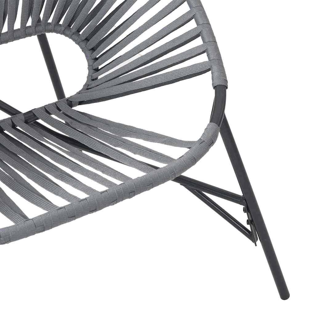 PANGIVO - Lot de 3 Chaises de jardin noir et gris clair résine tressée 77 x 68,5 x 82 cm - PANGIVO - Image 9