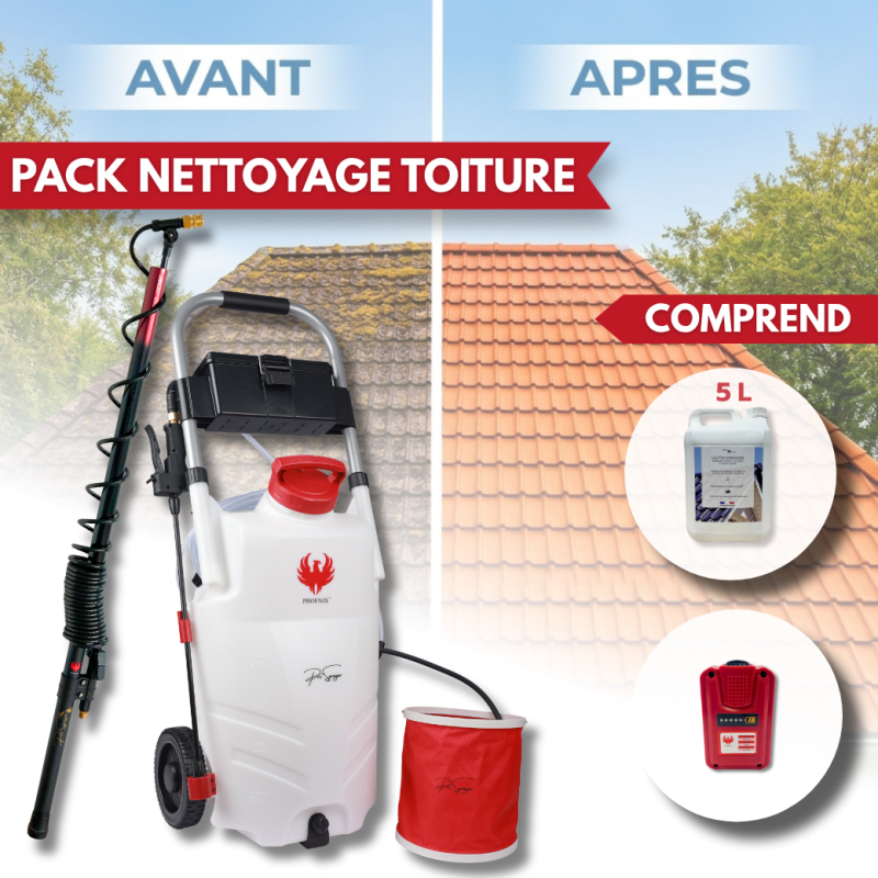 PRO SPRAYER EVO PHOENIX 1 BAT + 5,10 OU 20L ULTRA D'MOUSS + perche télescopique EVO 5.4 m - 5 L - Image 1
