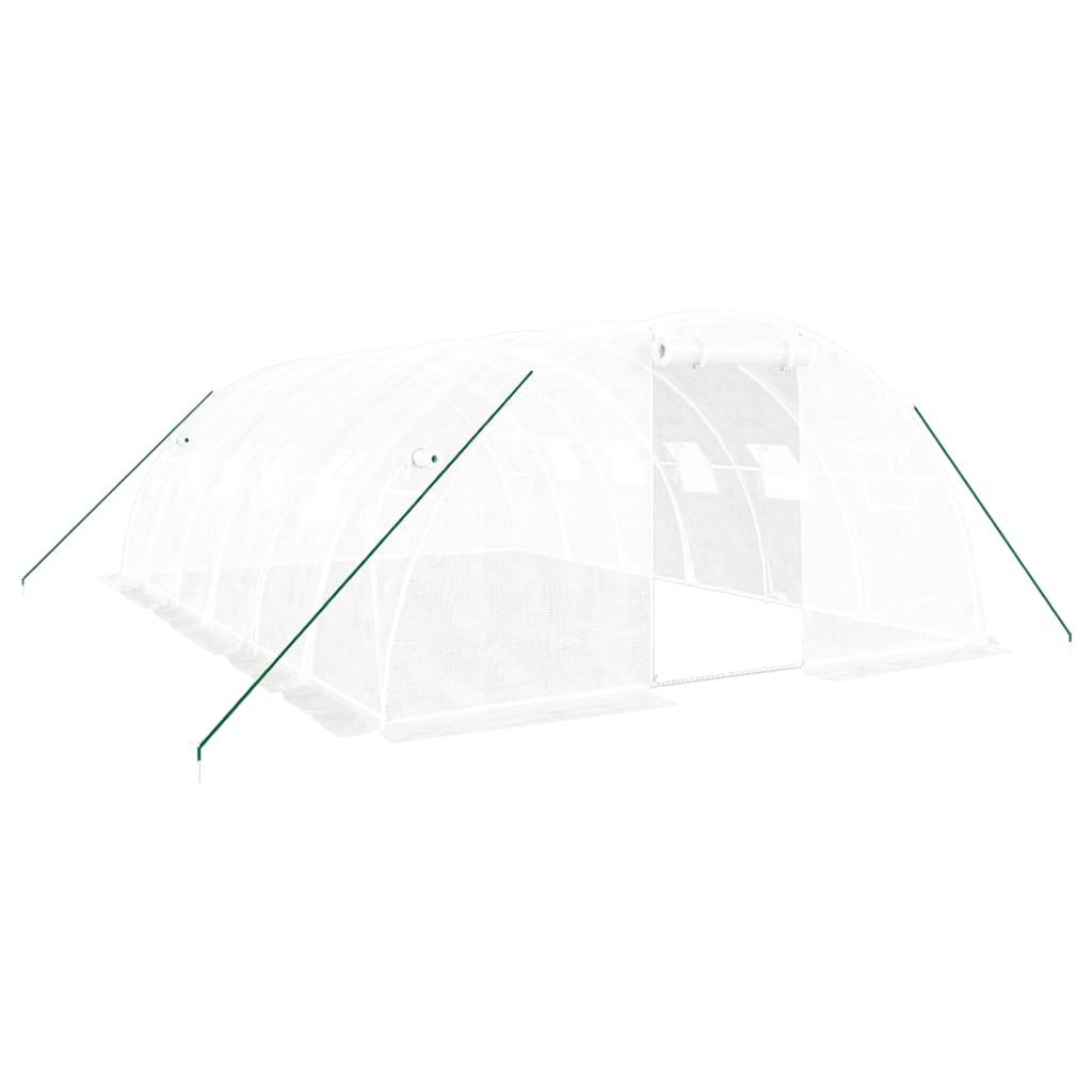 Vidaxl - Serre avec cadre en acier blanc 24 m² 6x4x2 m vidaXL 3188073 - Image 2