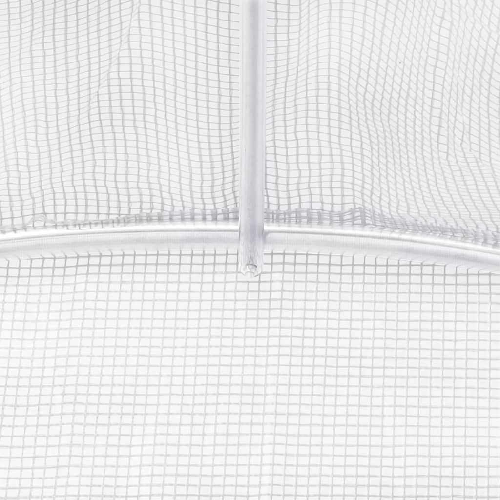 Vidaxl - Serre avec cadre en acier blanc 24 m² 6x4x2 m vidaXL 3188073 - Image 6