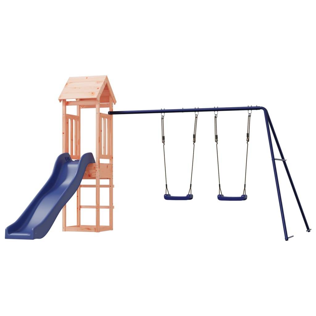 Helloshop26 - Aire de jeux d'extérieur balançoires toboggan portiques robuste jeux jardin 308 x 321 x 207 cm bois massif de douglas - Image 2