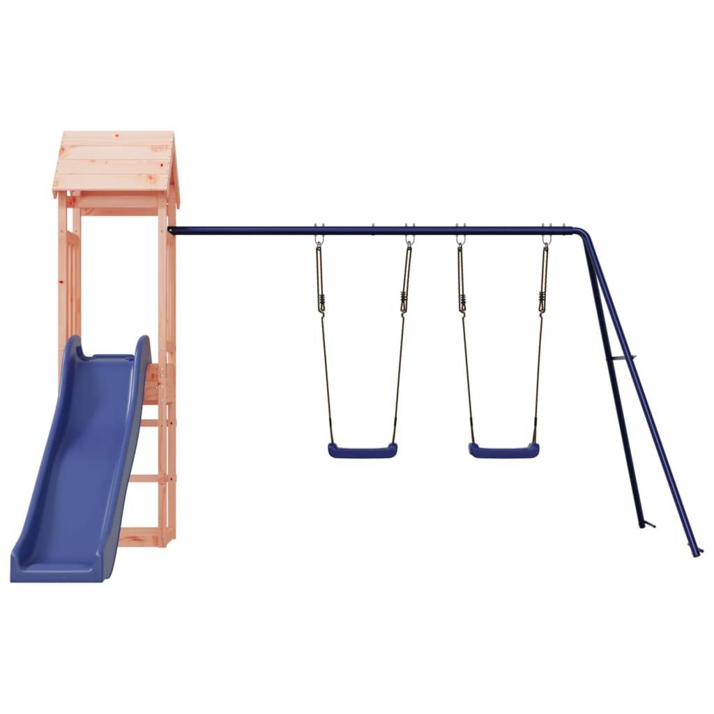 Helloshop26 - Aire de jeux d'extérieur balançoires toboggan portiques robuste jeux jardin 308 x 321 x 207 cm bois massif de douglas - Image 3