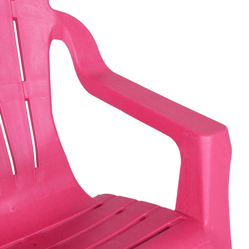 Lot de 2 Chaises de jardin | Chaise d'extérieur pour enfants rose 37x34x44 cm PP - Image 7