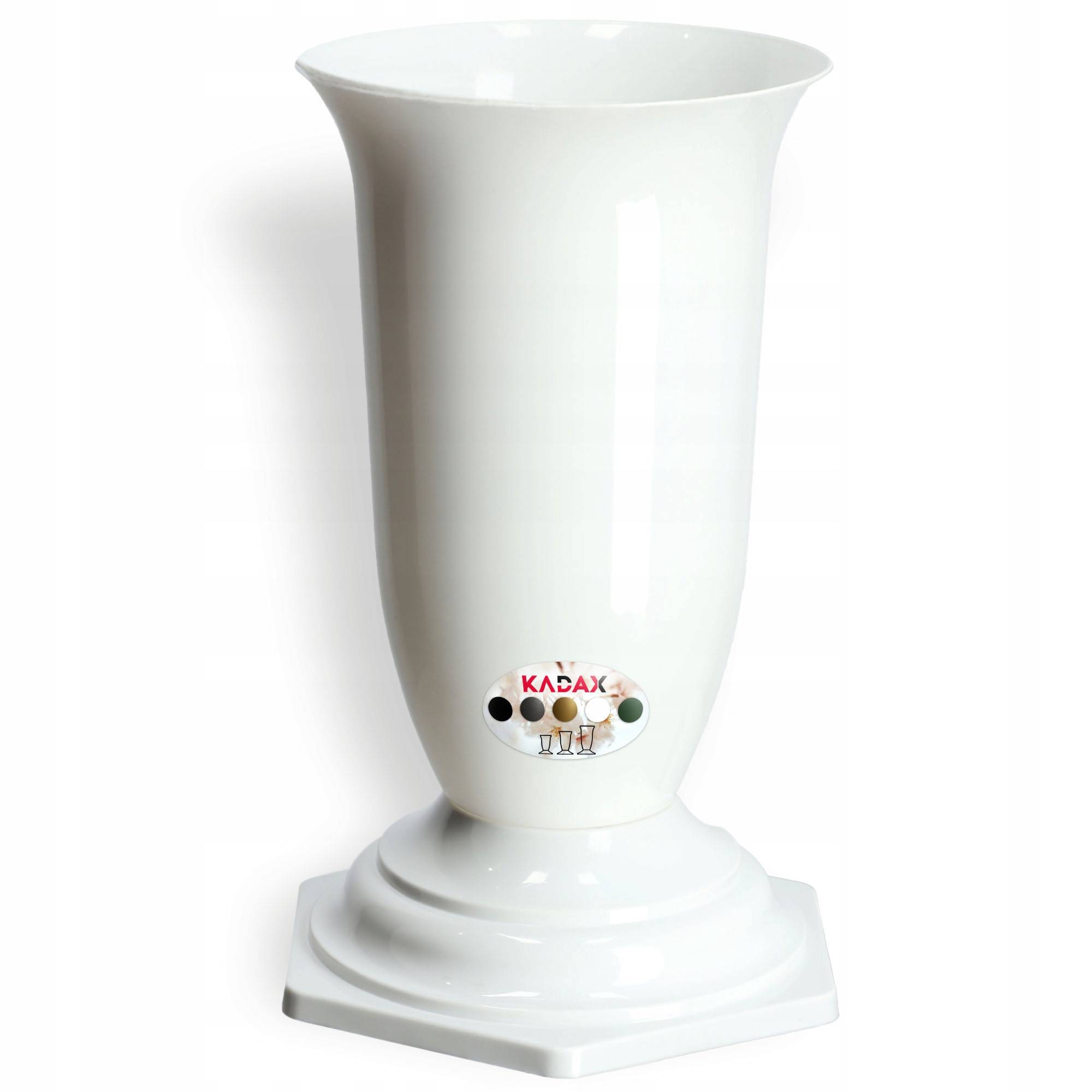 Vase Flacon Pour Cimetière Tombe Pierre Tombale Blanc 23cm - Image 3