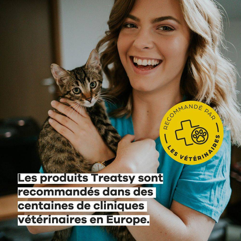 Complément Alimentaire - Stress & Système Urinaire pour chat - Cystite & Struvite - Alpha-caséine, L-Tryptophane, Oméga 3 - Treatsy - Image 7