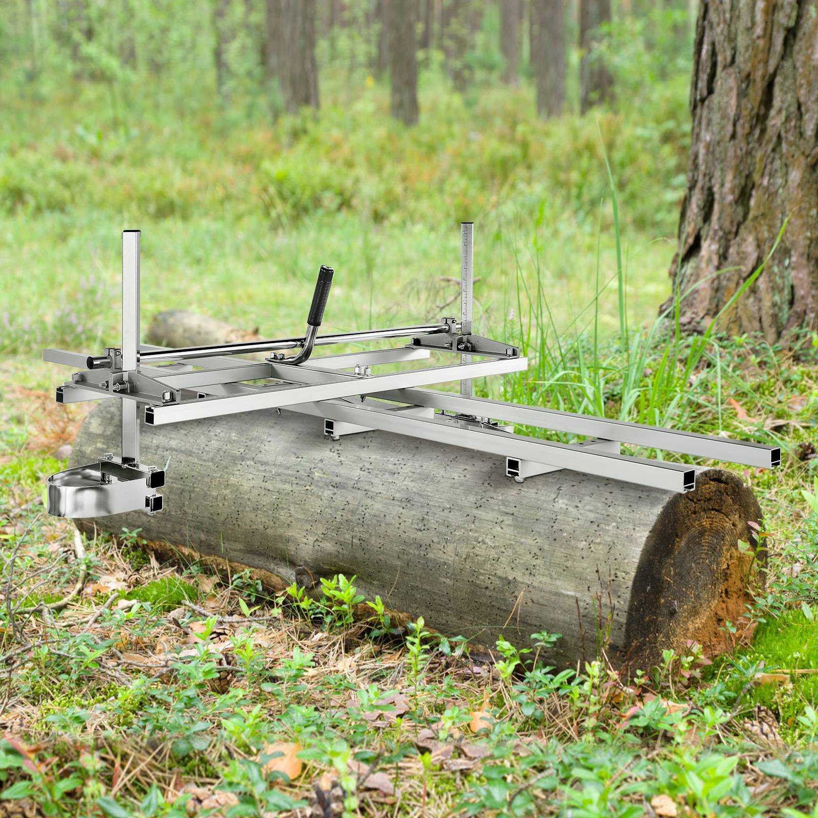 VEVOR Gruminette moulin scie à chaîne 355-914 mm, scierie mobile guidage rail aluminium 274 cm. - Image 8