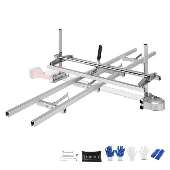 VEVOR Gruminette moulin scie à chaîne 355-914 mm, scierie mobile guidage rail aluminium 274 cm. - Image 1