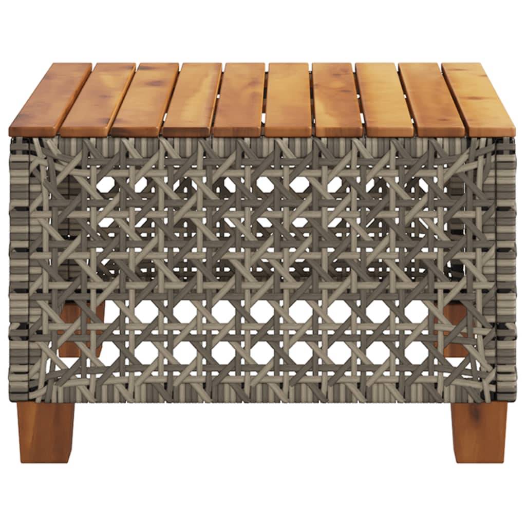 PANGIVO - Table de jardin résine tressée bois acacia gris 55 x 55 x 36 cm, Poids :6.4kg - PANGIVO - Image 5