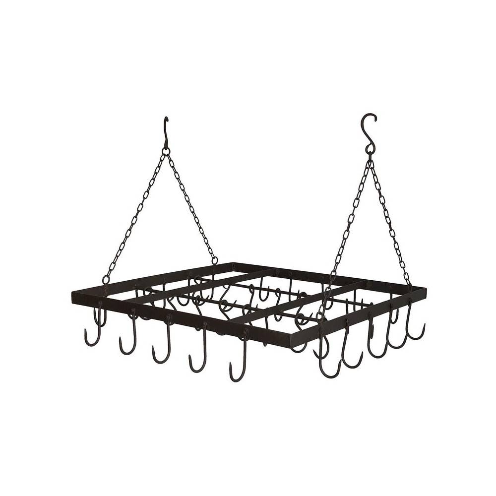 Porte jambon en fer forgé marron 65 x 66 cm Chemin de campagne - Image 1