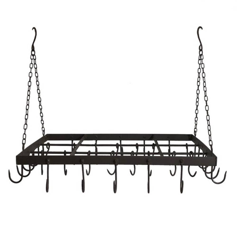 Porte jambon en fer forgé marron 65 x 66 cm Chemin de campagne - Image 2