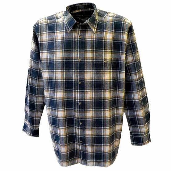 Autre - Chemise à carreaux Dolty flanelle coton bleu beige S à 4XL - Image 1
