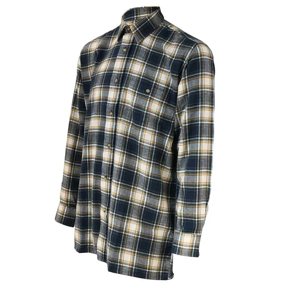 Autre - Chemise à carreaux Dolty flanelle coton bleu beige S à 4XL - Image 4